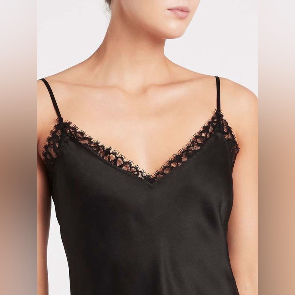The Frame Black Lace-Trimmed Cami